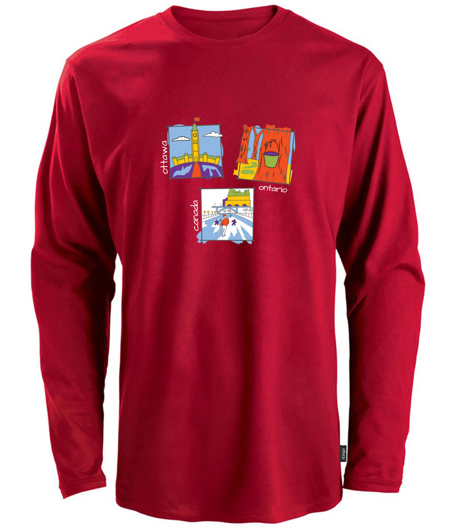 Canadiana Scenes - Long sleeve t-shirt (unisex)
