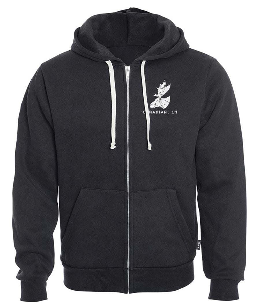 Proud Canadian, Eh / Canadien, Hein - Hooded full zip sweatshirt (unisex)