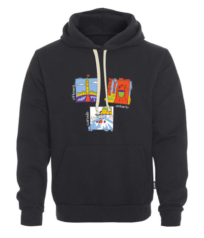 Canadiana Scenes - Hooded sweatshirt (unisex)