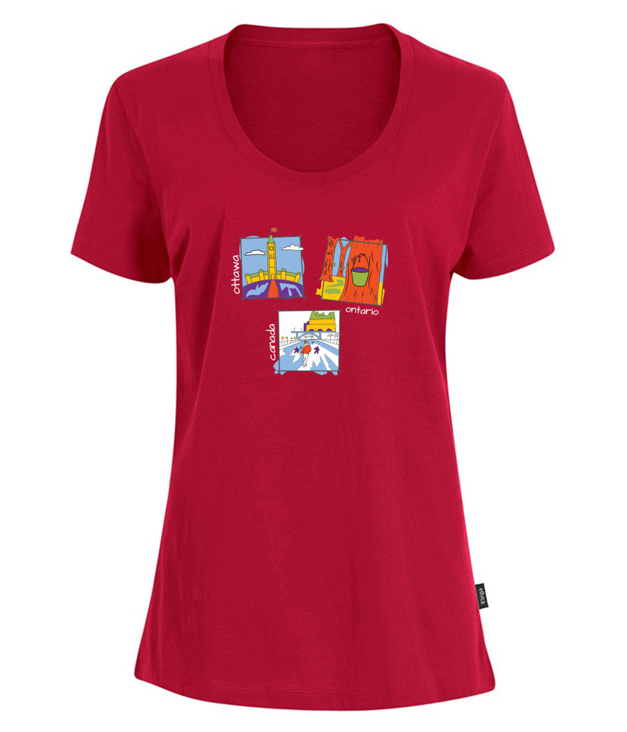 Canadiana Scenes - Short sleeve t-shirt (ladies)