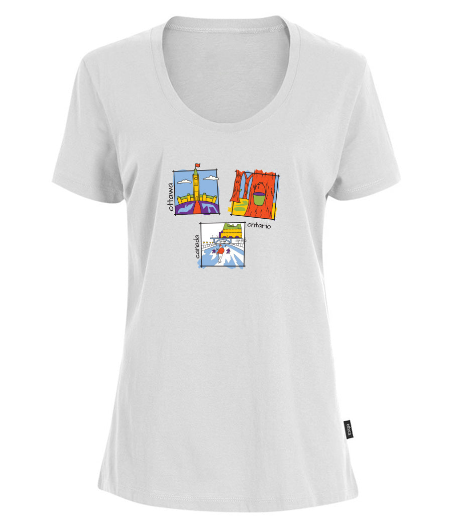 Canadiana Scenes - Short sleeve t-shirt (ladies)