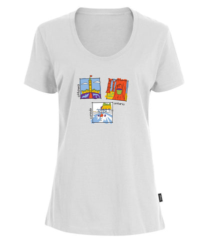 Canadiana Scenes - Short sleeve t-shirt (ladies)