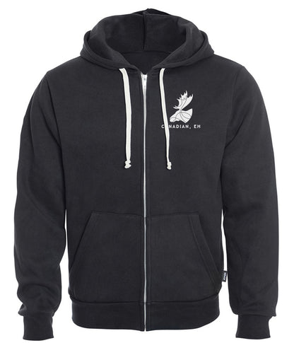 Proud Canadian, Eh / Canadien, Hein - Hooded full zip sweatshirt (unisex)