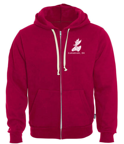 Proud Canadian, Eh / Canadien, Hein - Hooded full zip sweatshirt (unisex)
