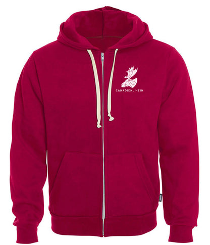 Proud Canadian, Eh / Canadien, Hein - Hooded full zip sweatshirt (unisex)